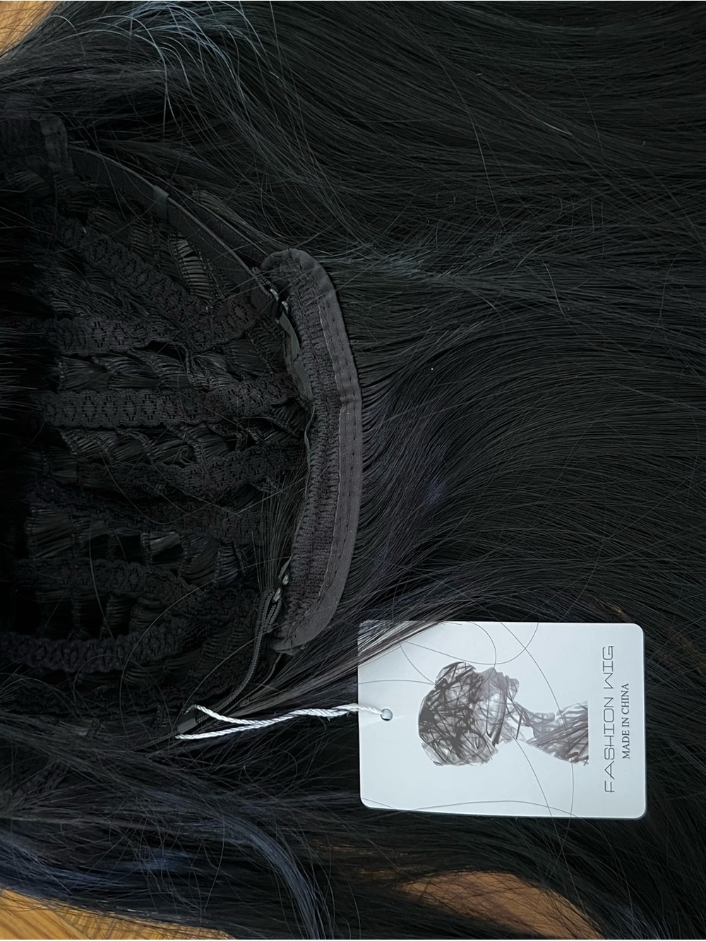 Long Black Wig with Bangs NWT - Picture 3 of 4